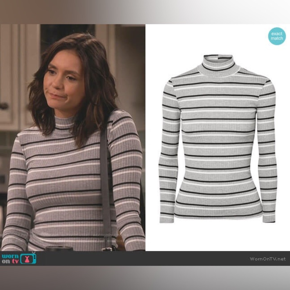 Frame mock-turtleneck top